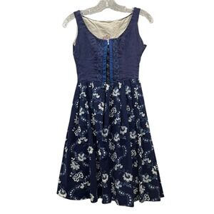 Kibek Kitzbühel Tirol Women's Austrian Dirndl Costume Cotton Vintage Dress 36